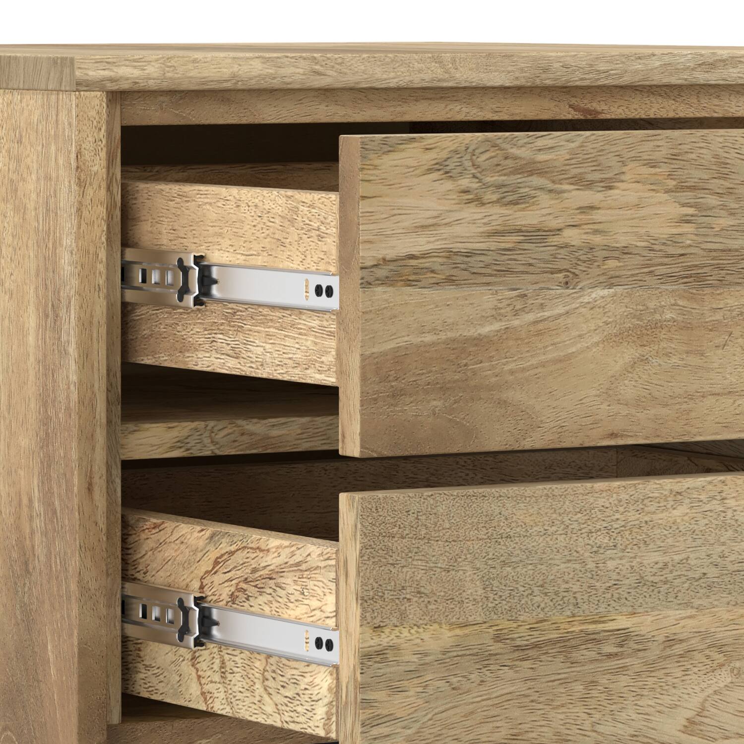 Alt View 6. Simpli Home - Lowry SOLID MANGO WOOD and Metal 22 inch Wide Rectangle Modern Industrial Side Table in Natural - Natural.