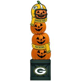 Fan Creations - Green Bay Packers 31" Stacked Pumpkin Leaner - Multicolor