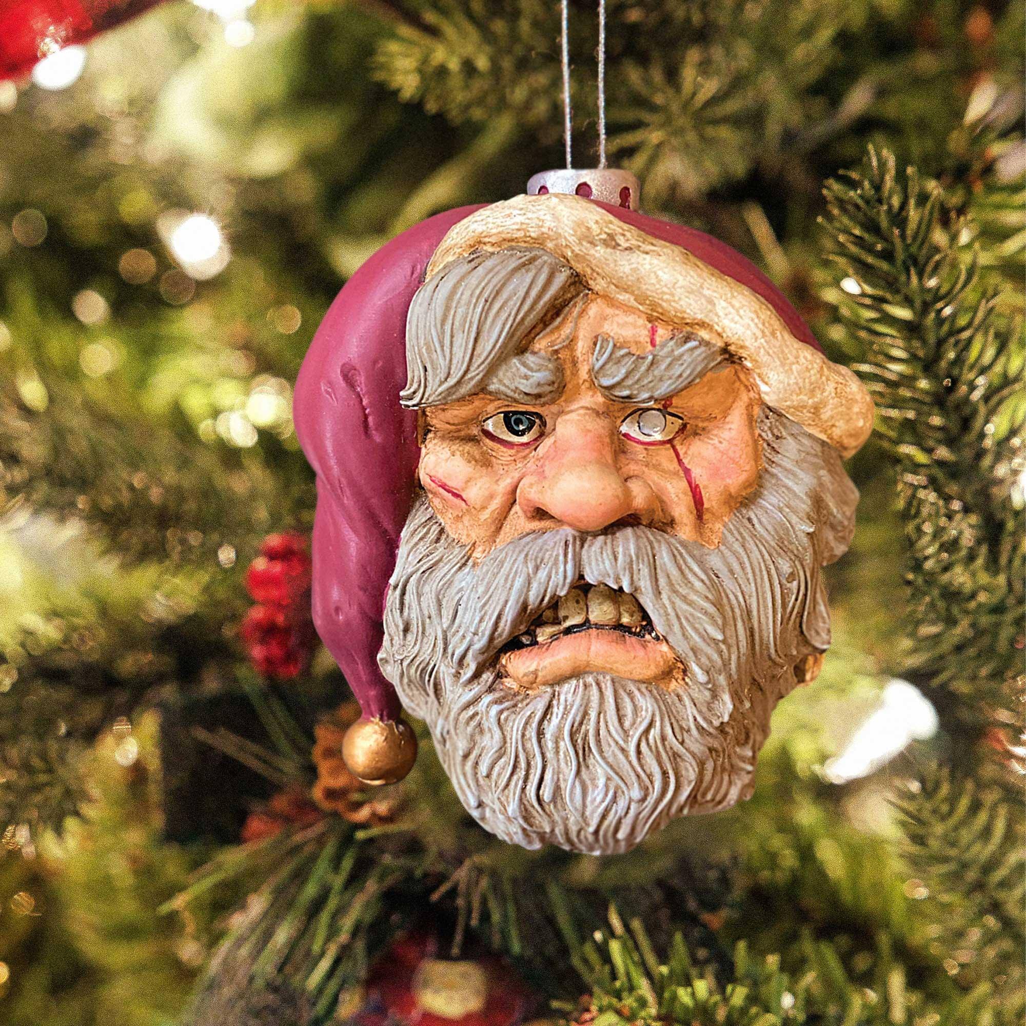 Alt View 10. Gorenaments - Len Simon's Gorenaments 3.5 Inch Horror Ornament Series 4 | Evil Santa - Beige.