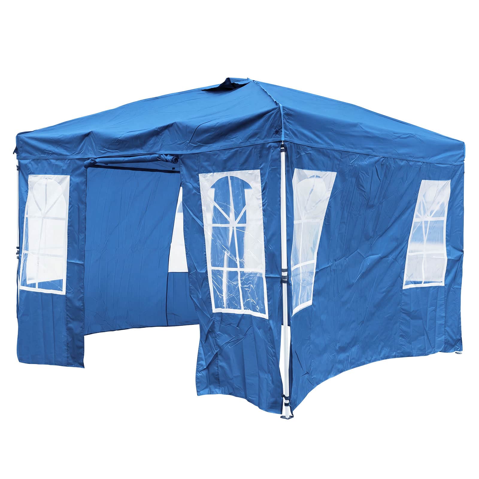 Costway - 10x10 FT Pop Up Canopy Tent with 4 Sidewalls, Adjustable Height, Reflective Strips - Blue price history on PriceWatchPro
