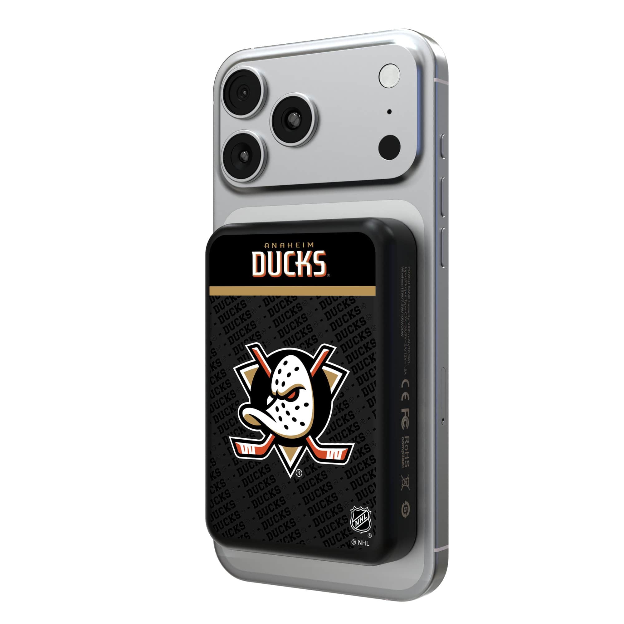 Keyscaper - Anaheim Ducks Endzone Plus Wireless Power Bank - Multicolor