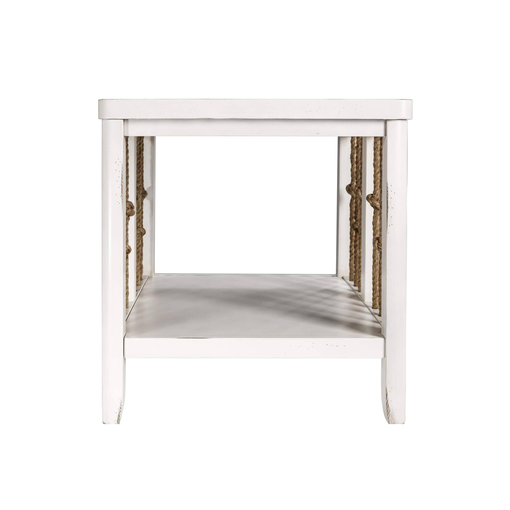 Back. Liberty Furniture Industries - Dockside End Table in White - White.