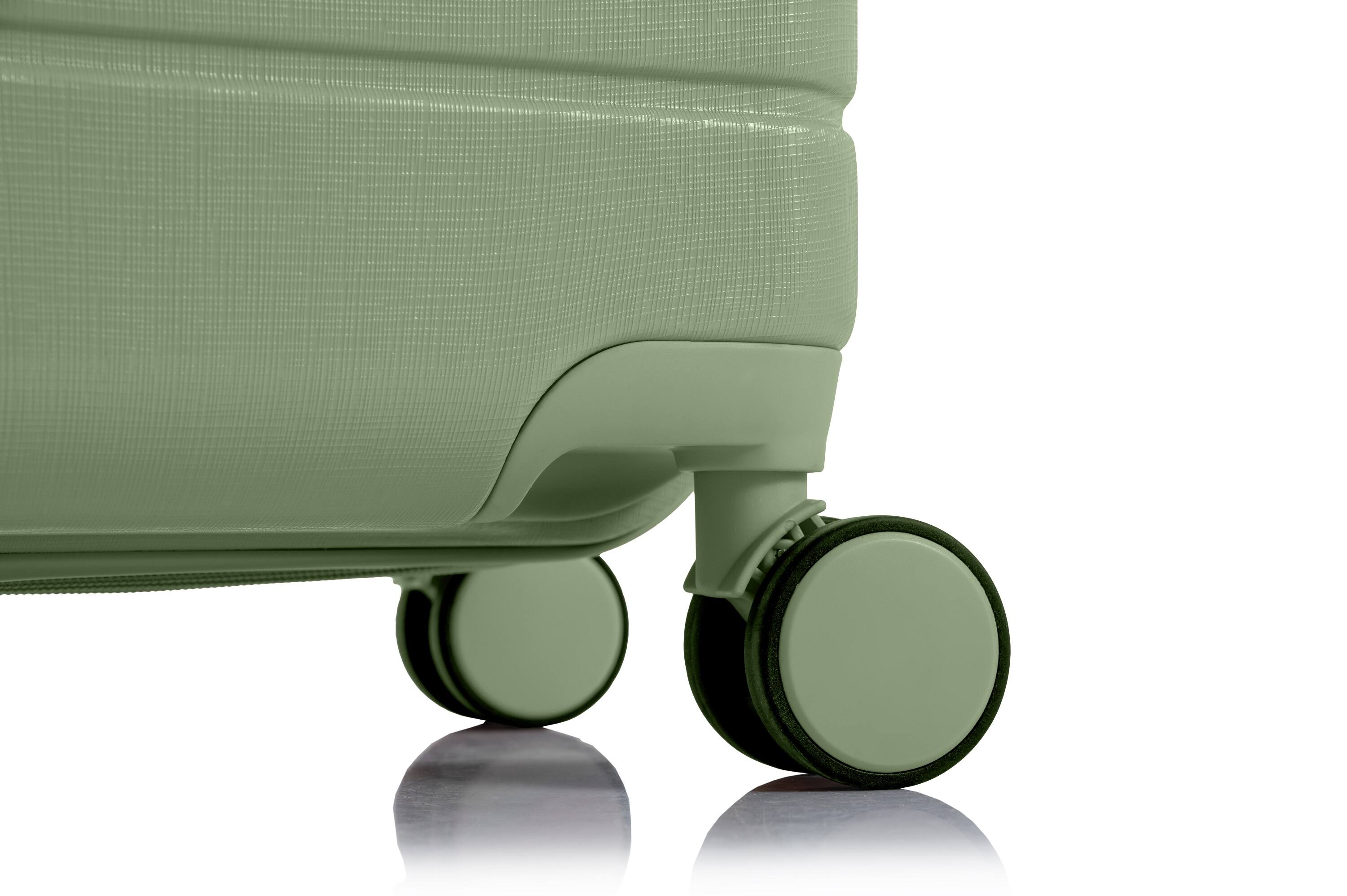 Alt View 1. Champs - Linen 3-Piece Hardside Luggage Set - Green.