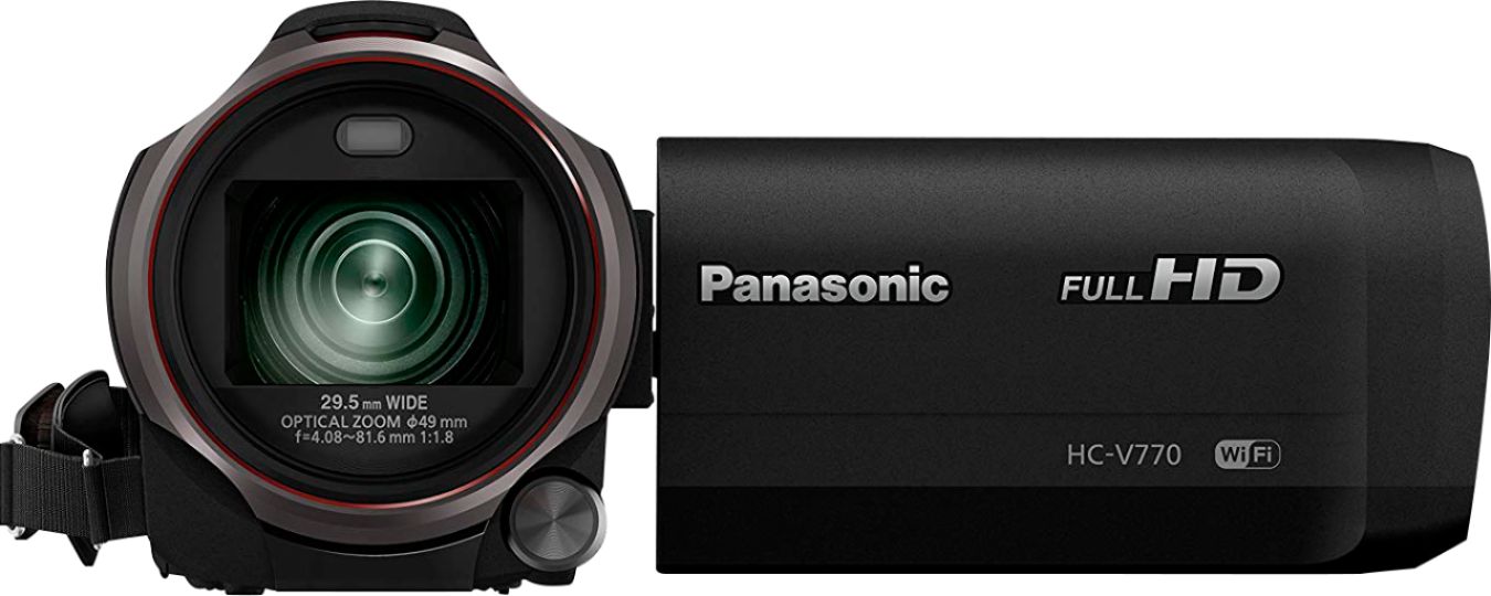Angle View: Panasonic - HC-V770 HD Flash Memory Camcorder - Black