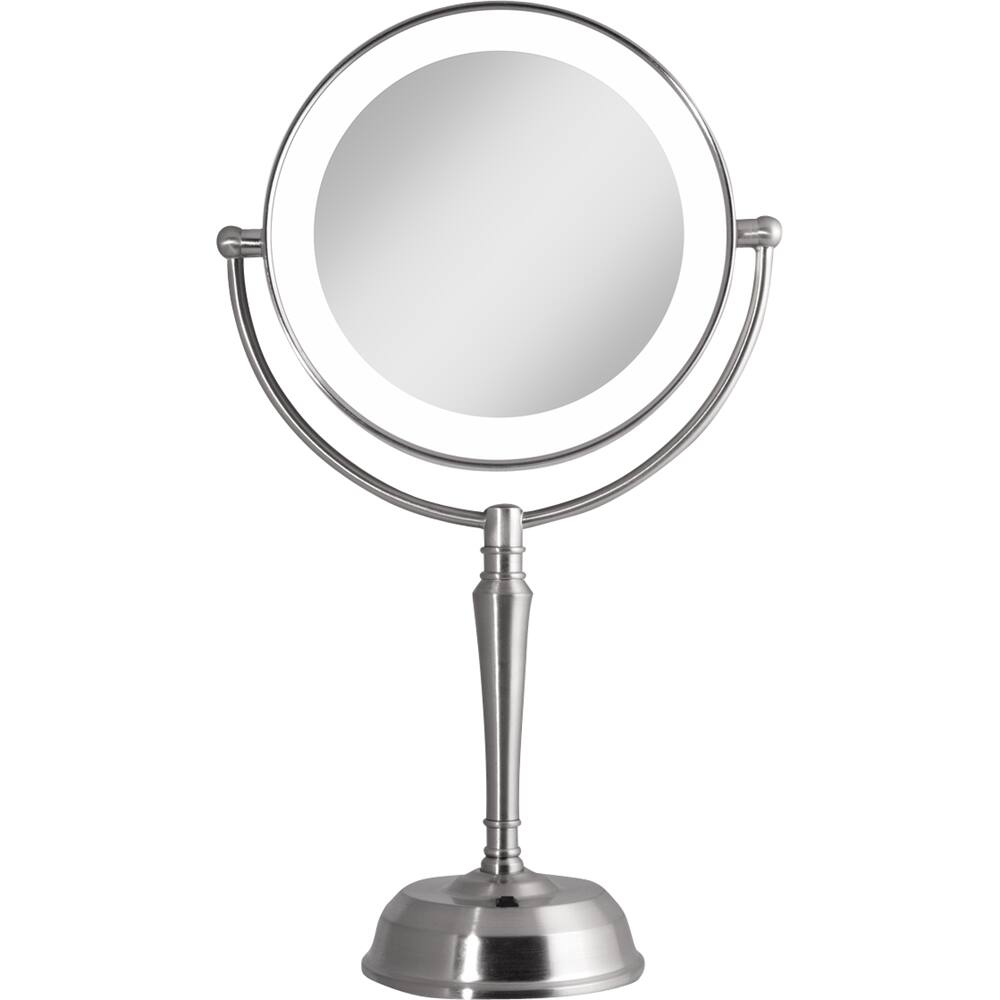 Alt View 11. Zadro - LED Lighted Vanity Mirror with Rechargeable Battery & USB Port - Satin Nickel.