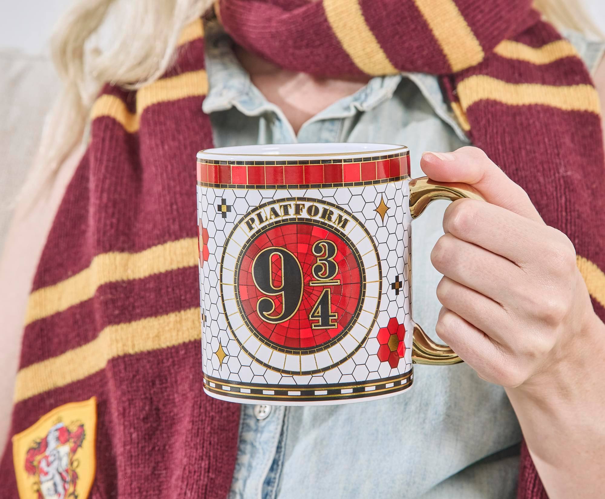 Alt View 3. Silver Buffalo - Harry Potter Platform 9 3/4 Electroplated Ceramic Mug | Holds 20 Ounces - White.