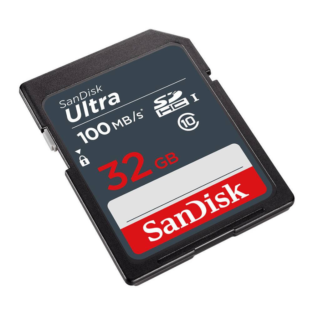 SanDisk Ultra  
100 MB/s*  
32 GB  
SDHC I  
10