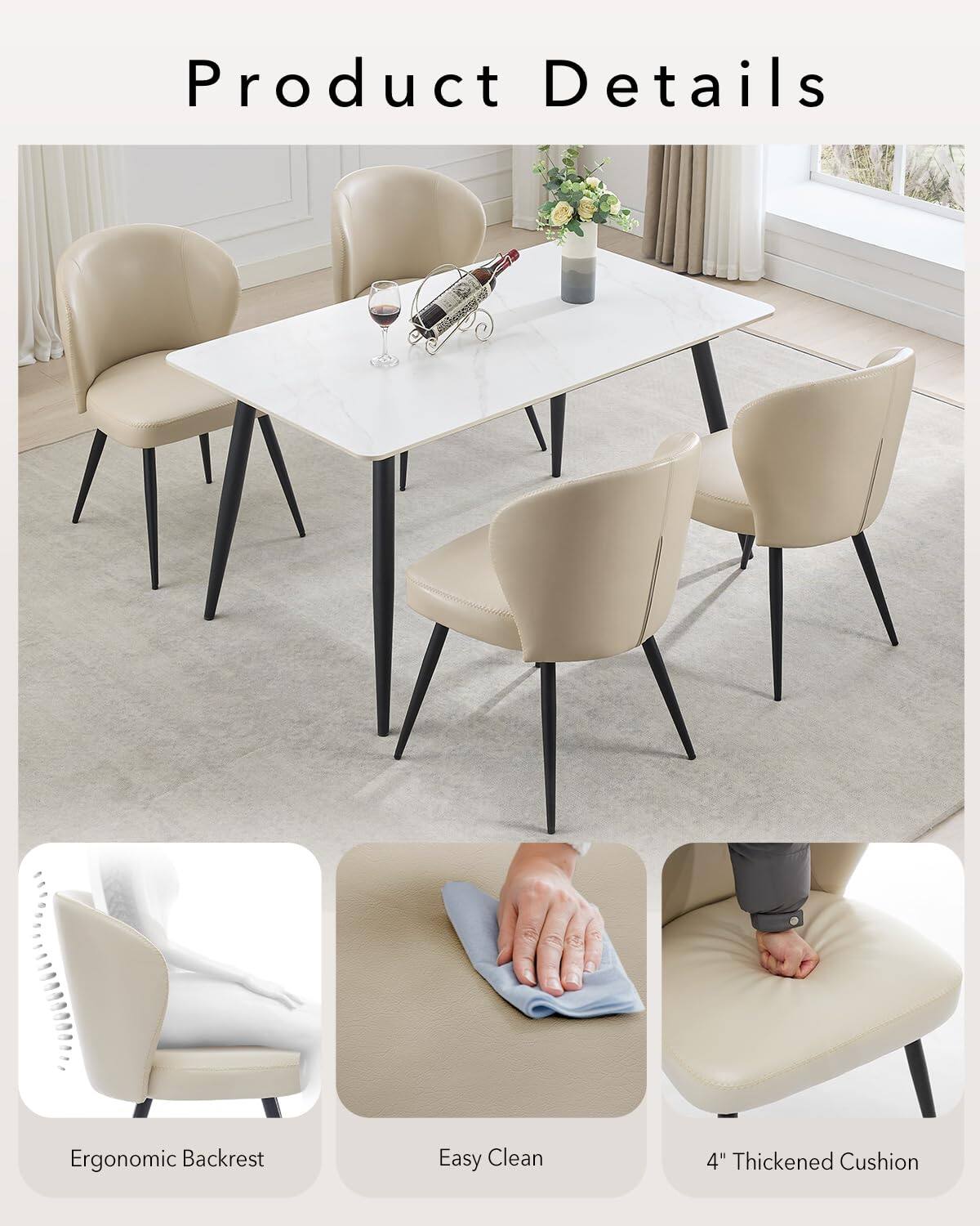 Product Details

- Ergonomic Backrest
- Easy Clean
- 4" Thickened Cushion