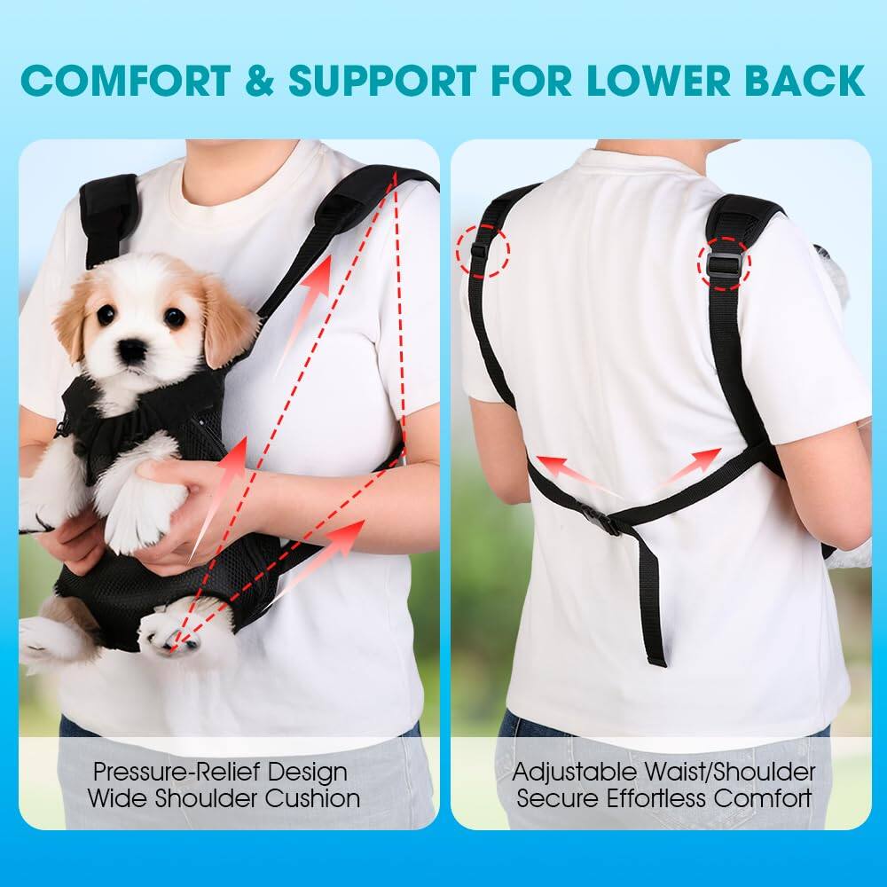 COMFORT & SUPPORT FOR LOWER BACK

Pressure-Relief Design  
Wide Shoulder Cushion

Adjustable Waist/Shoulder  
Secure Effortless Comfort