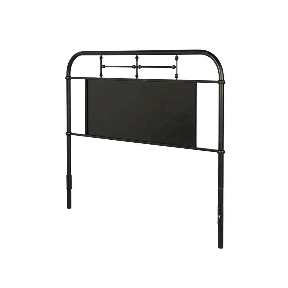 Left. Starlight Canyon Home - Distressed Metal Queen Metal Headboard with Vintage Design and Metal Tube Frame - Black.