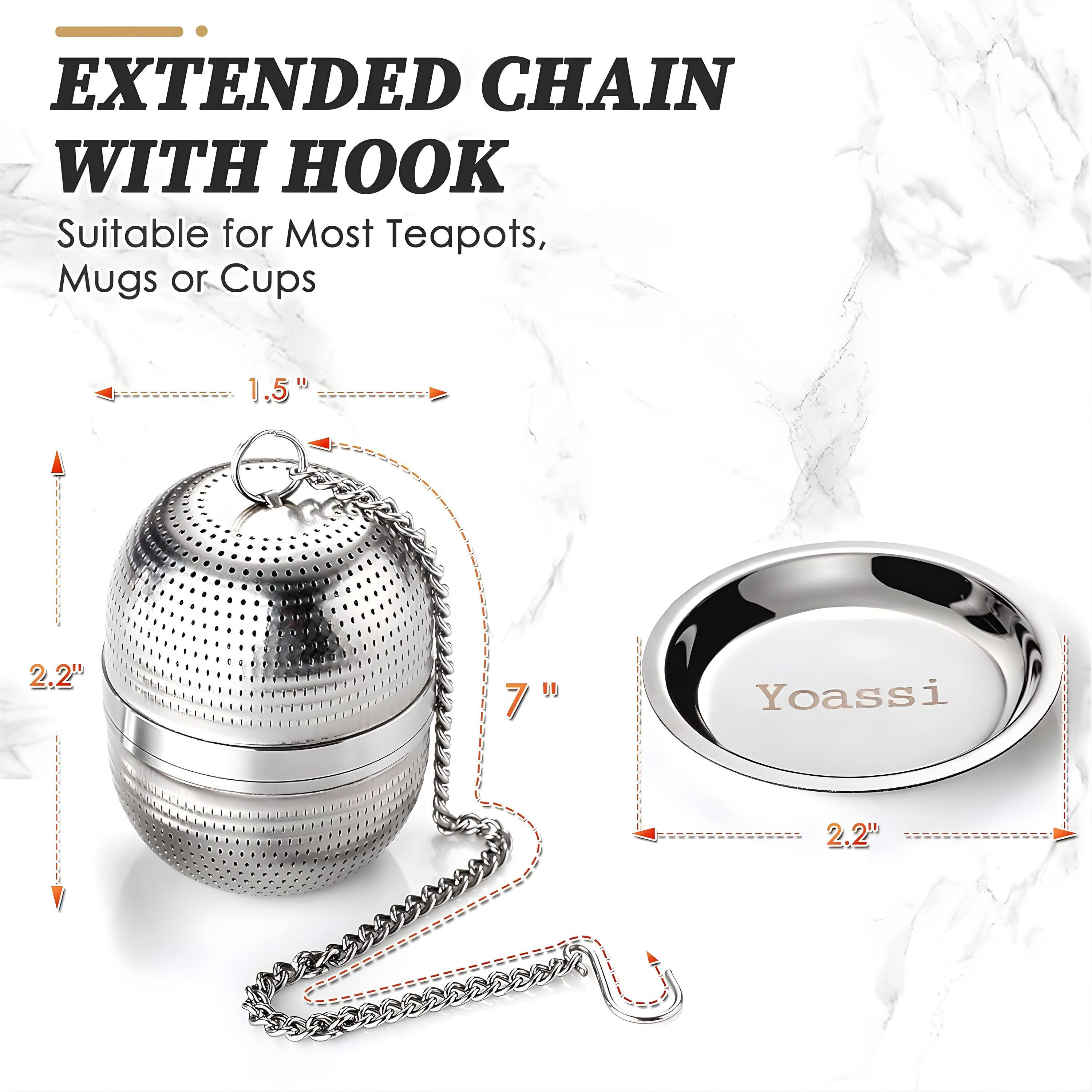 EXTENDED CHAIN WITH HOOK  
Suitable for Most Teapots, Mugs or Cups  
1.5" 2.2"  
7"  
Yoassi  
2.2"