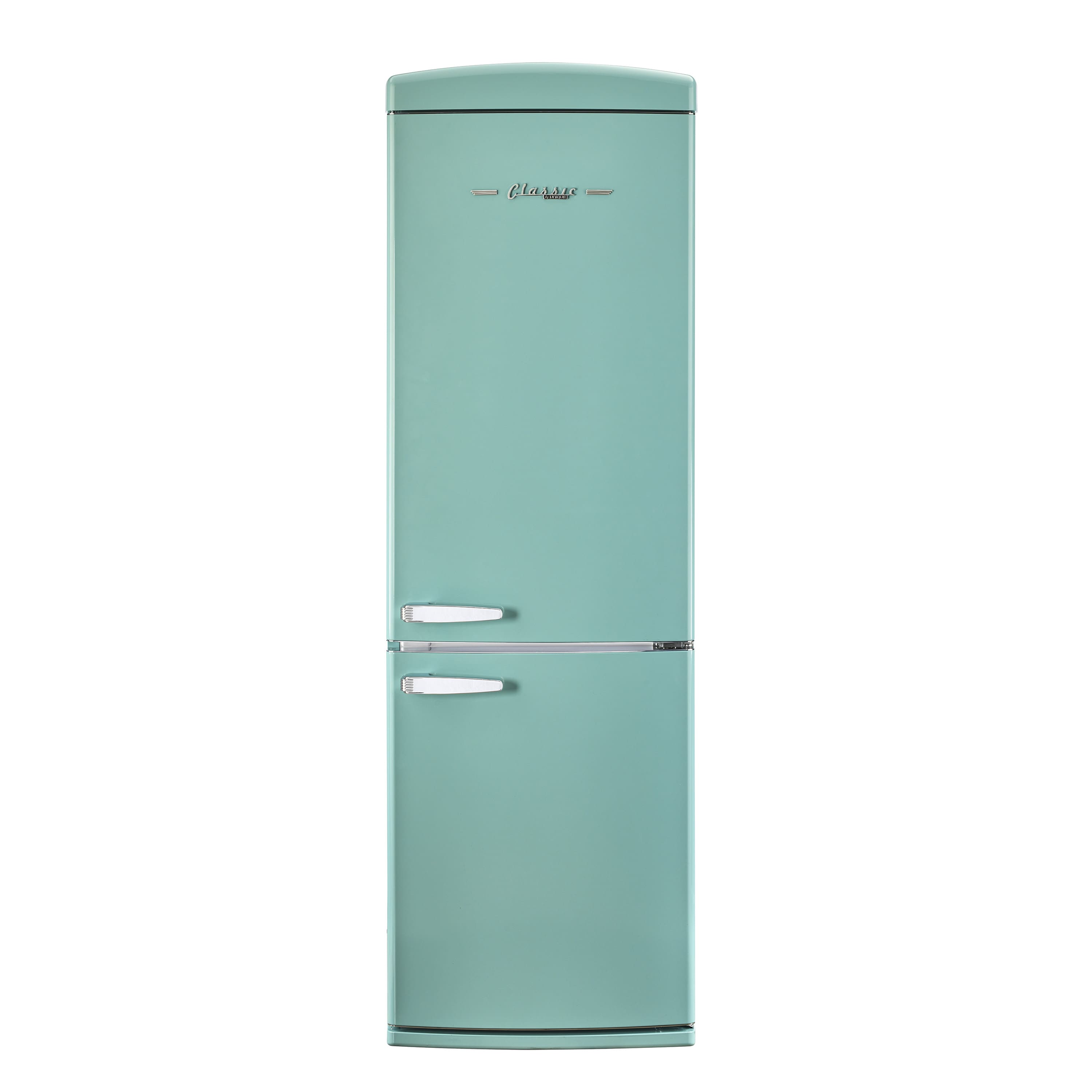 Unique Appliances - 24 in. Wide Classic Retro 23.8 in 11.7 cu. ft. Frost Free Retro Bottom Freezer Refrigerator ENERGY STAR - Ocean Mist Turquoise