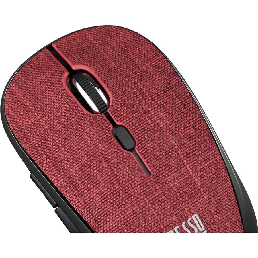 Alt View 1. Adesso - Adesso iMouse S80R - Wireless Fabric Optical Mini Mouse (Red) - Optical - Wireless - Radio Frequency - 2.40 GHz - Red - Red.