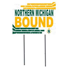 Jardine - Northern Michigan Wildcats 18" x 24" Bound Yard Sign - White