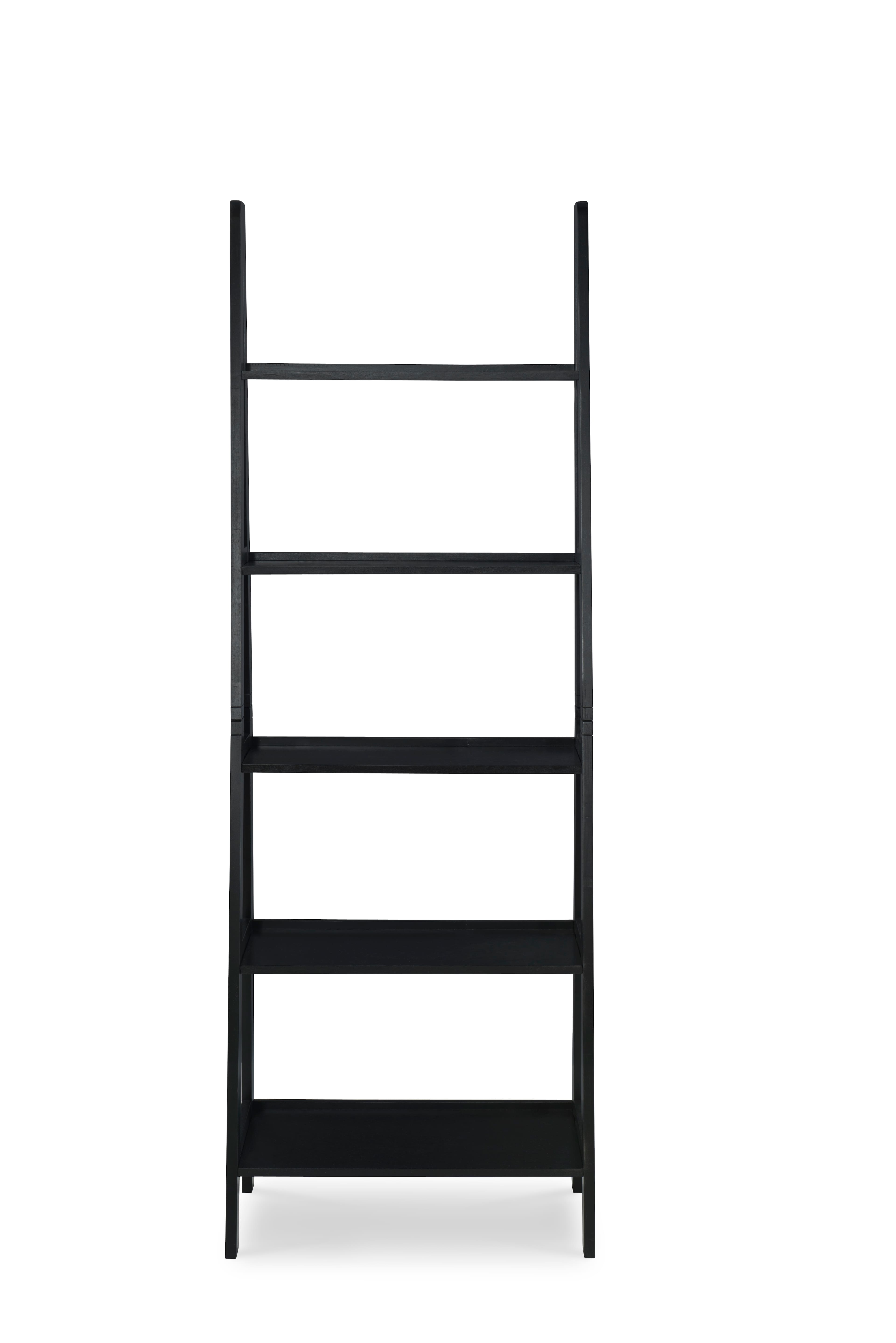 Left Zoom. Linon Home Décor - Radford Five-Tier Ladder Bookshelf - Black.