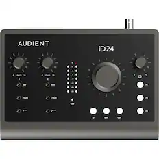 AUDIENT iD24
- GAIN 10
- GAIN 10
- 48V
- 48V
- -10dB
- -10dB
- USB
- F1
- F2
- F3
- ID
- DIM
- CUT