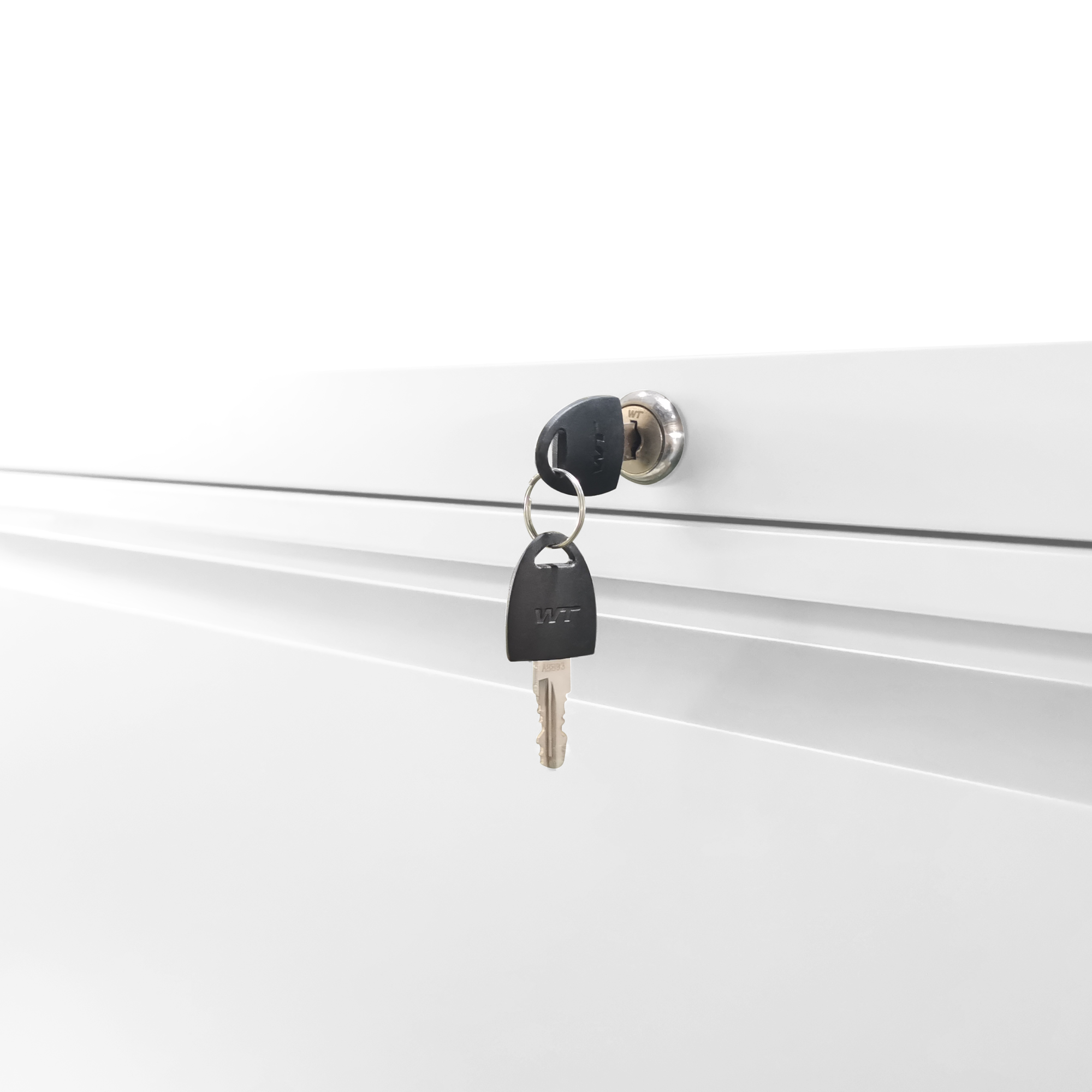 Alt View 10. GOODSILO - Steel Lateral Filing Cabinet with Locking System for Legal/Letter Files - 5 Drawers - White.