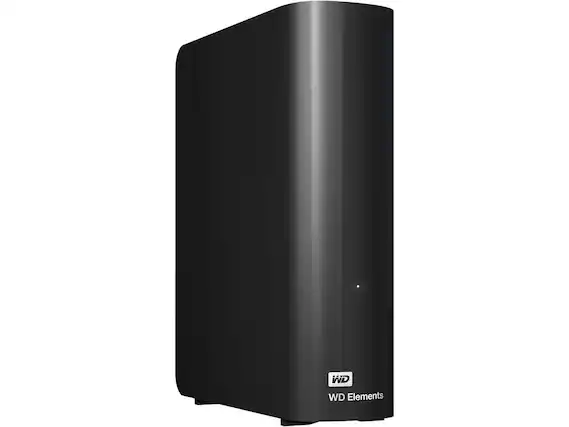Front. Western Digital - WD Elements 8TB USB 3.0 Desktop External Hard Drive WDBWLG0080HBK-NESN Black - Black.