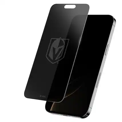 Front. Screen Skinz - Vegas Golden Knights Disappearing Logo iPhone Screen Protector - 15 Plus/15 Pro Max/16 Plus - Multicolor.