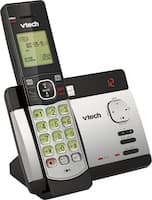 VTech - CS5129 DECT 6.0 Expandable Cordless Phone System with Digital Answering System - Black; Silver - Angle_Zoom
