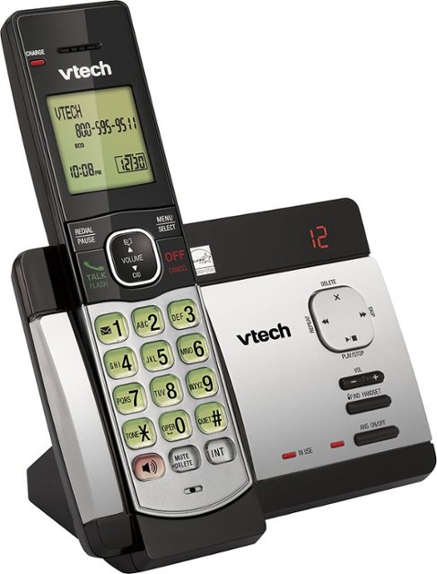 Angle Zoom. VTech - CS5129 DECT 6.0 Expandable Cordless Phone System with Digital Answering System - Black; Silver.