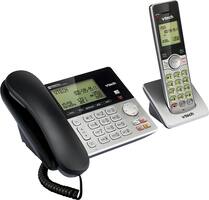VTech - CS6949 DECT 6.0 Expandable Cordless Phone System with Digital Answering System - Black; Silver - Angle_Zoom