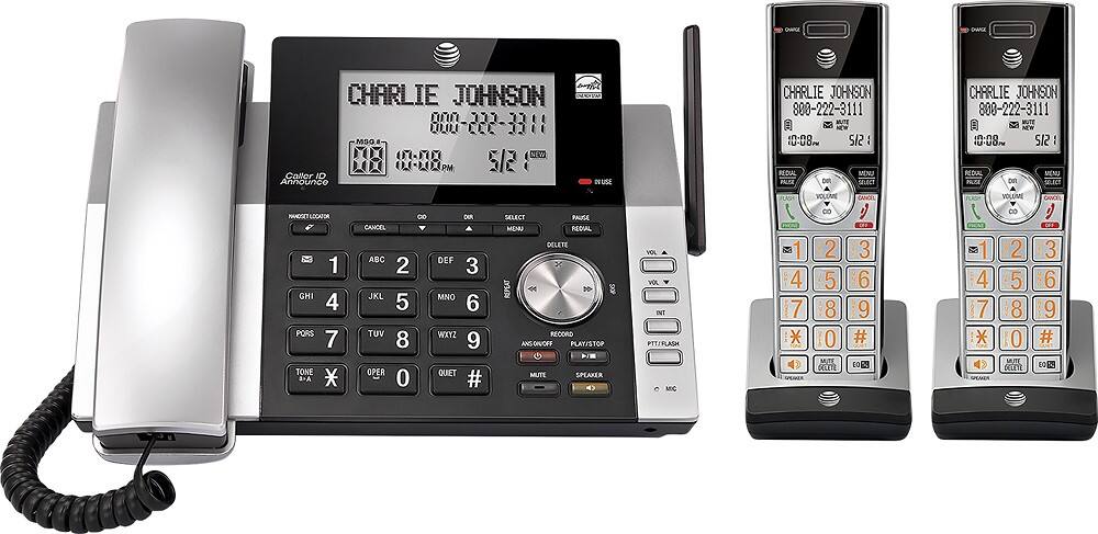 Alt View 11. AT&T - CL84215 DECT 6.0 Expandable Cordless Phone System with Digital Answering System.