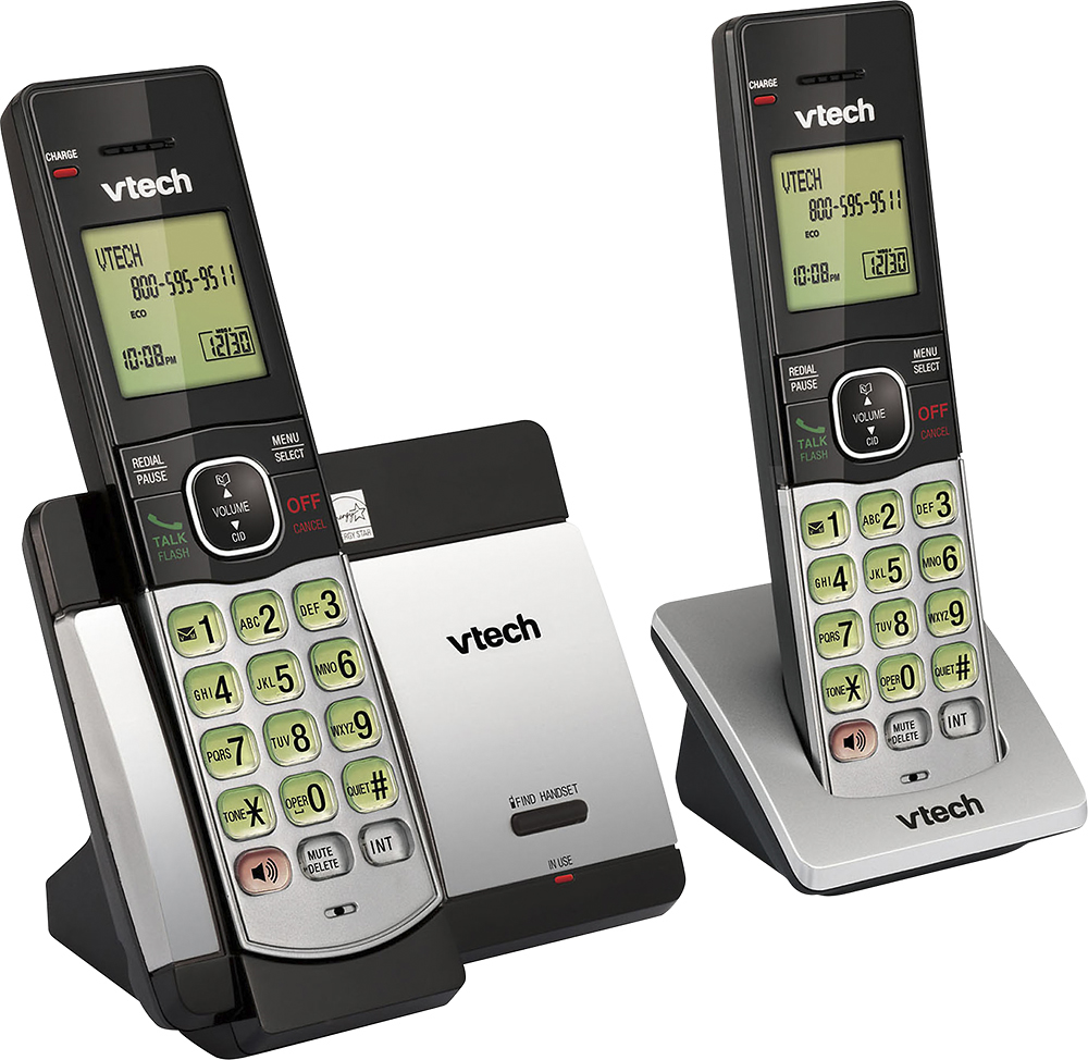 Vtech Cs5119 2 Dect 6 0 Expandable Cordless Phone System Gray Black Cs5119 2 Best Buy