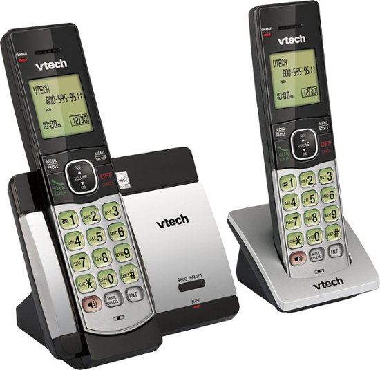 VTech - CS5119-2 DECT 6.0 Expandable Cordless Phone System - Gray/Black