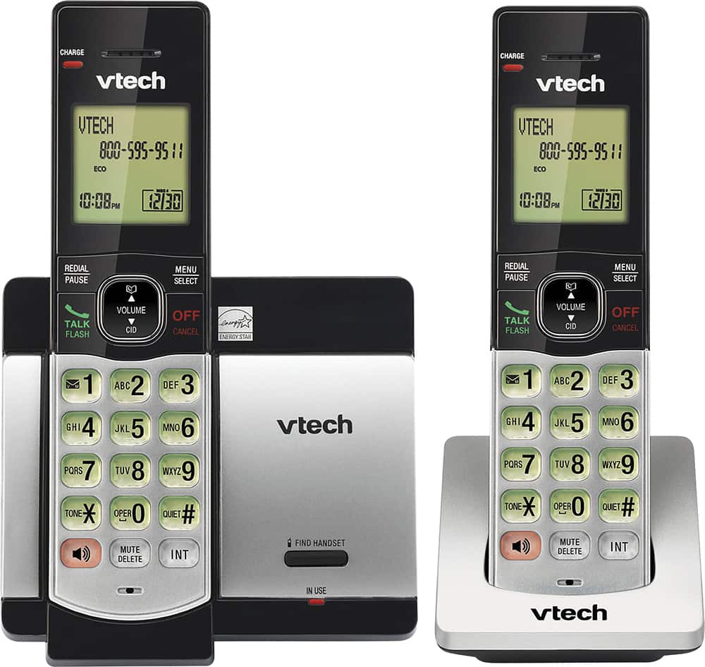 Alt View 11. VTech - CS5119-2 DECT 6.0 Expandable Cordless Phone System - Gray/Black.