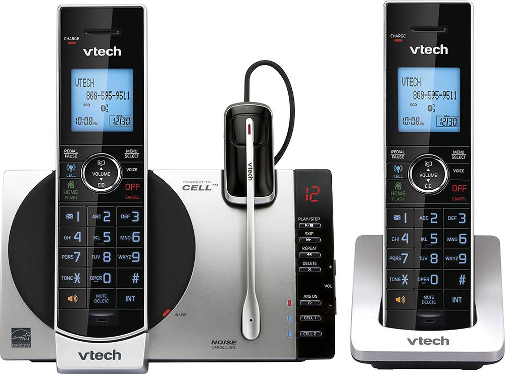 Alt View 11. VTech - DS6771-3 DECT 6.0 Expandable Cordless Phone System with Digital Answering System - Black; Silver.