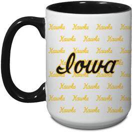 Indigo Falls - Iowa Hawkeyes 15oz. Vintage Repeat Java Mug - Multicolor