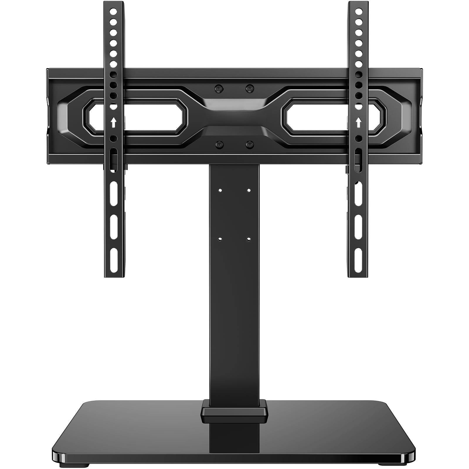 ThinkLink Electronic - Tabletop Stand Universal 23- Lcd Led Oled Tvs Height Adjustable Base Tempered Glass Cable Management Vesa - Default
