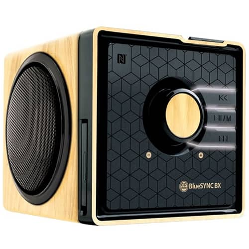 Best Buy: GOgroove Portable Bluetooth Speaker Light oak,Glossy black ...