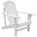 Front. Outsunny - Adirondack Chair, Outdoor Fire Pit and Porch Seating - White.