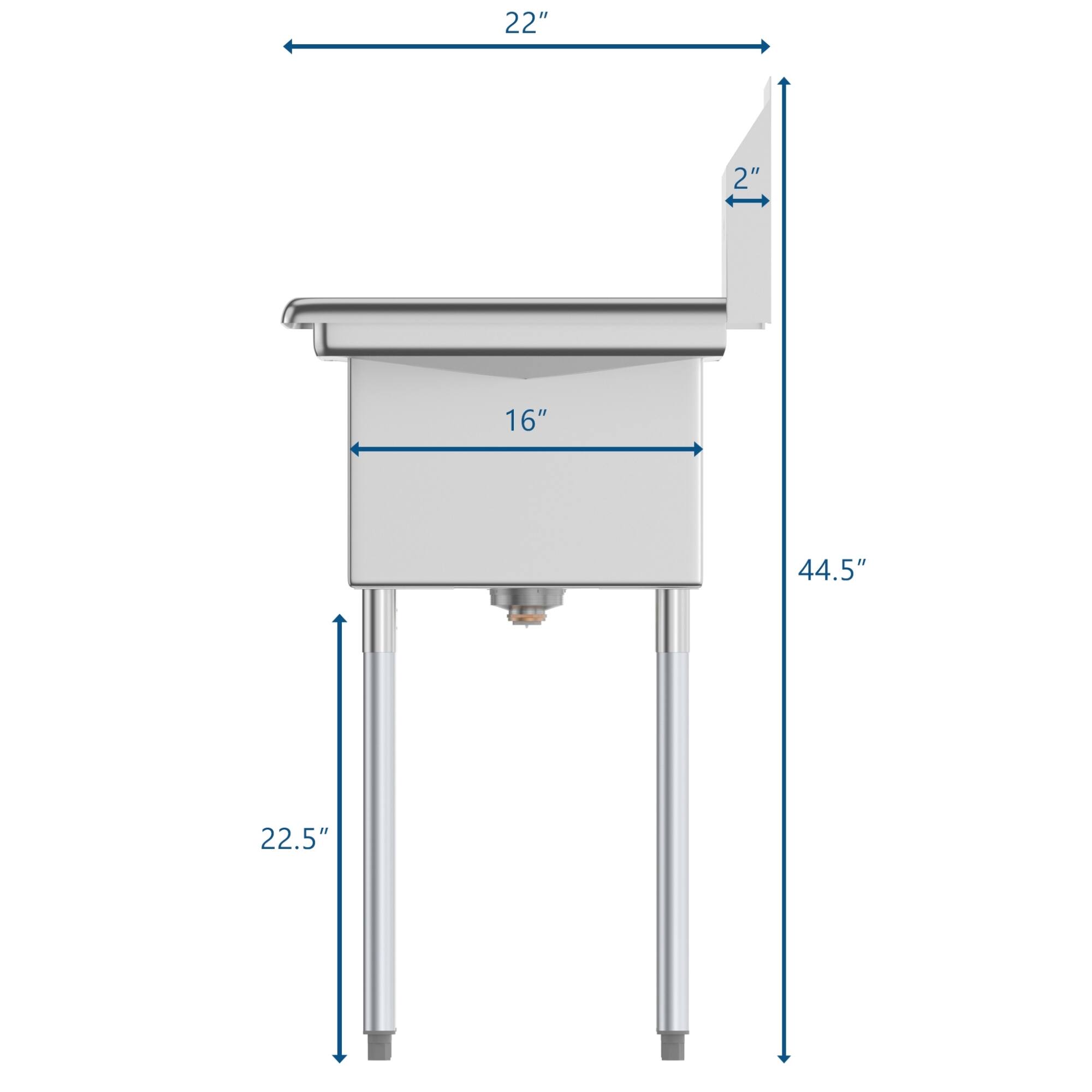 22"  
16"  
22.5"  
44.5"  
2"