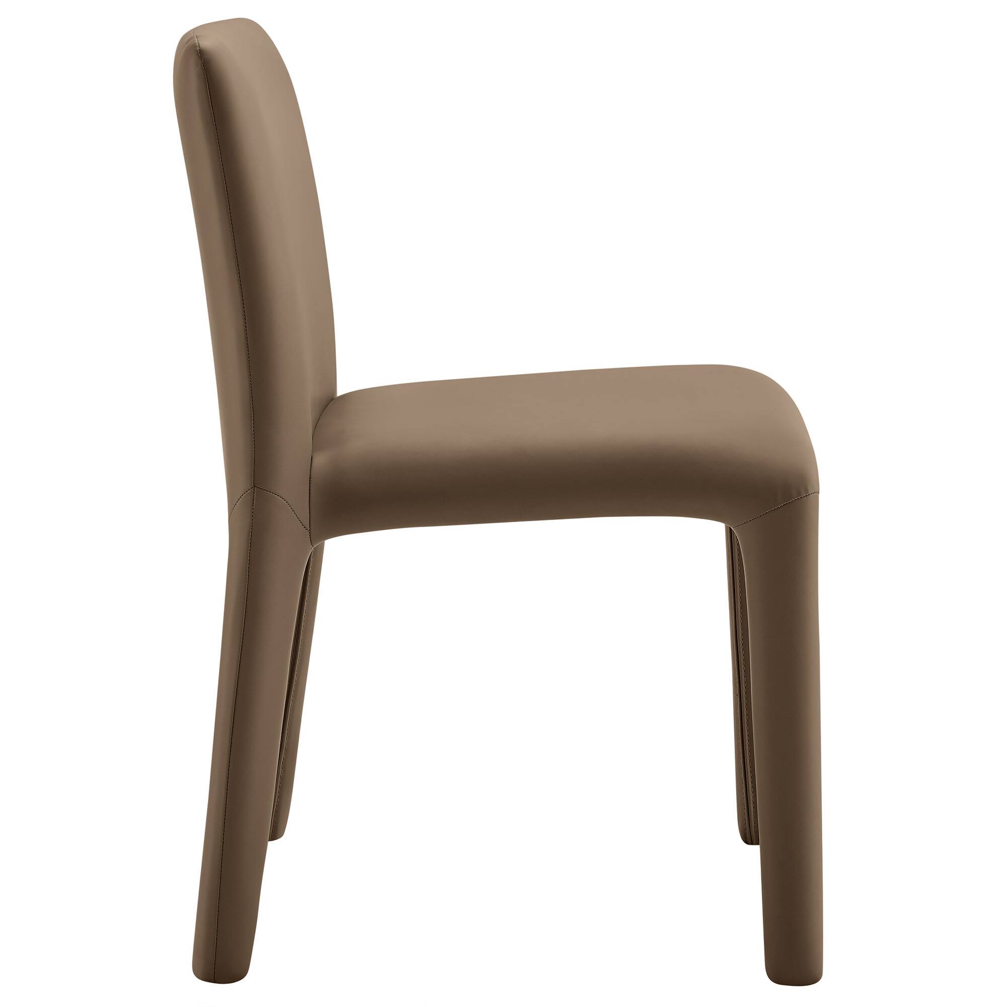 Back. Modway - Rhodes Vegan Leather Upholstered Dining Chair by Modway - Brown.