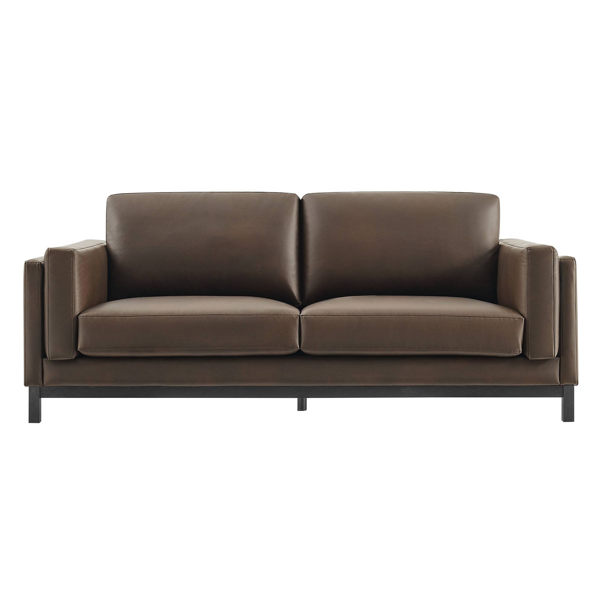 Alt View 5. Modway - Roscoe 81 inch Vegan Leather Sofa by Modway - Espresso.