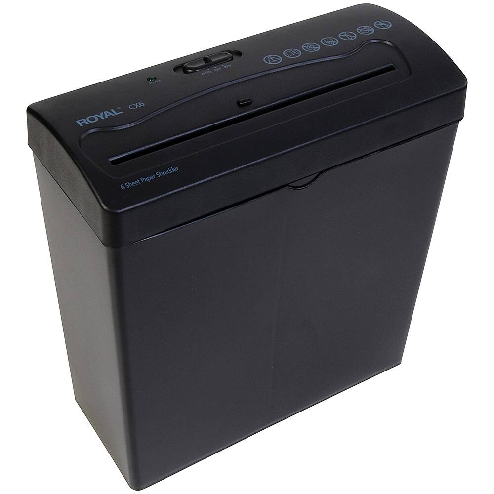 Alt View 11. Royal - 6-Sheet Crosscut Shredder - Black.