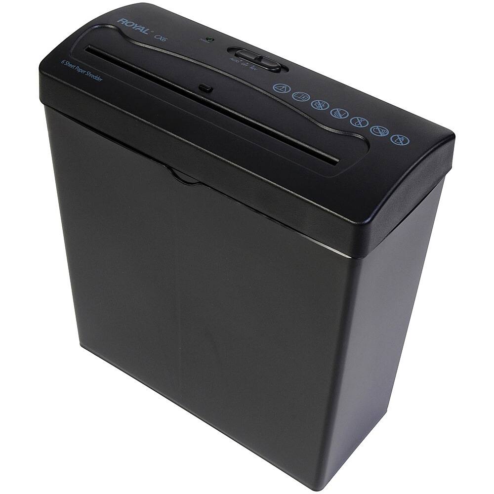 Alt View 12. Royal - 6-Sheet Crosscut Shredder - Black.