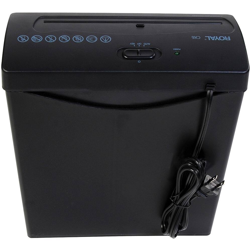 Alt View 13. Royal - 6-Sheet Crosscut Shredder - Black.