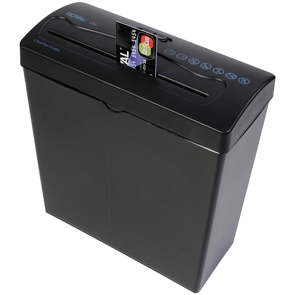 Alt View 15. Royal - 6-Sheet Crosscut Shredder - Black.
