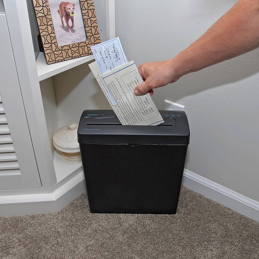 Alt View 17. Royal - 6-Sheet Crosscut Shredder - Black.