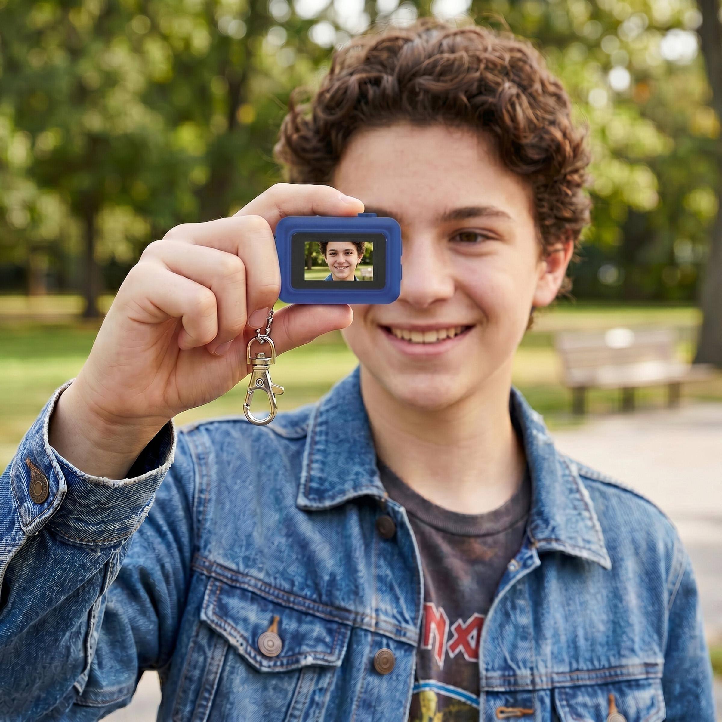 Alt View 3. Lexibook - Keychain Miniature Digital Camera Light Blue with built-in Flash memory.