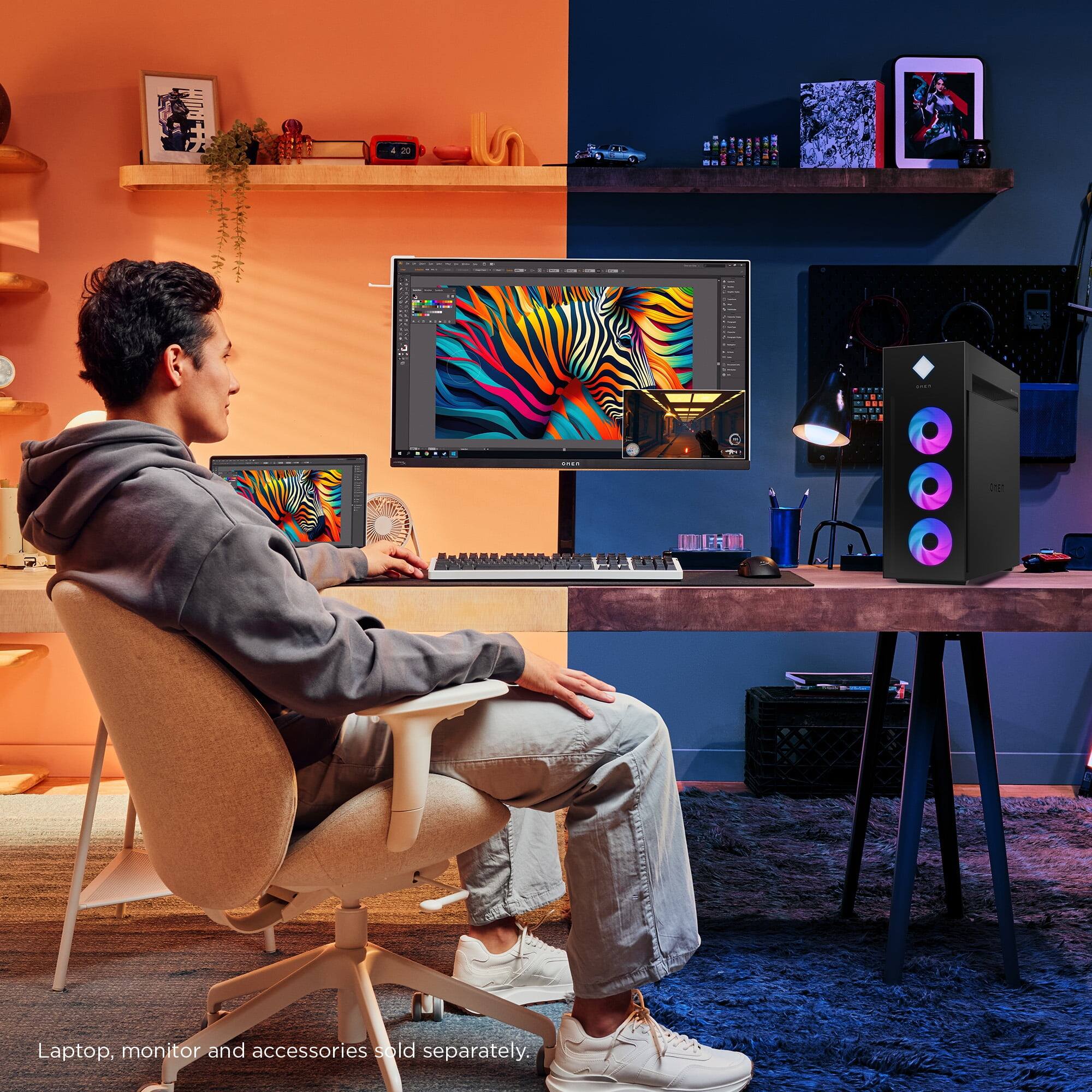 Laptop, monitor and accessories sold separately.