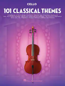 Hal Leonard - 101 Classical Themes for Cello – Instrumental Folio Softcover Featuring 101 Essential Classical Favorites