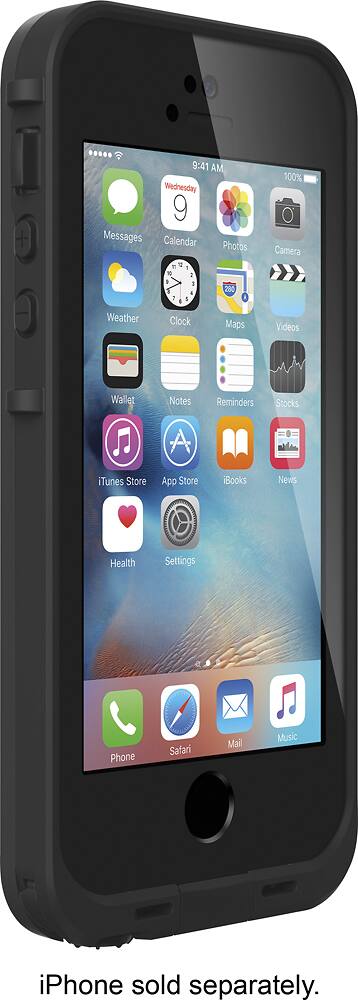 frē protective case for apple iphone 5, 5s and se - black