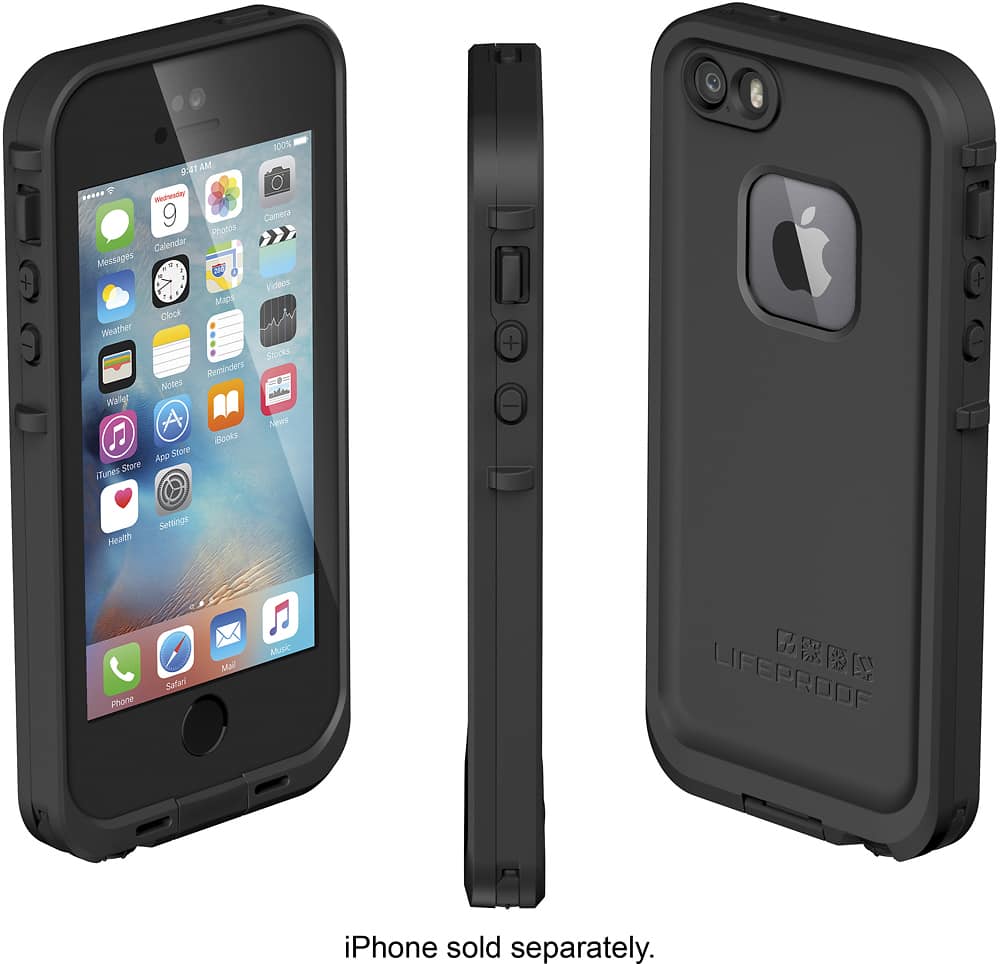 frē protective case for apple iphone 5, 5s and se - black frē protective case for apple iphone 5, 5s and se - black