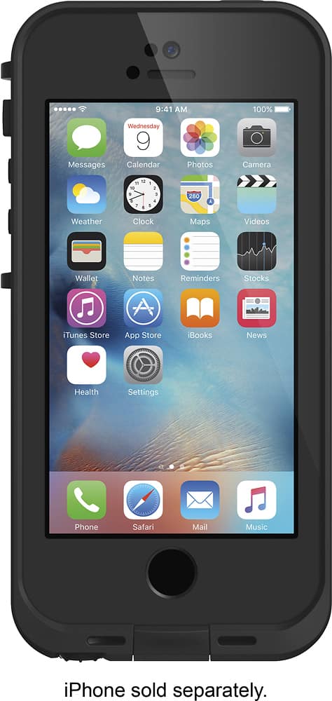 frē protective case for apple iphone 5, 5s and se - black