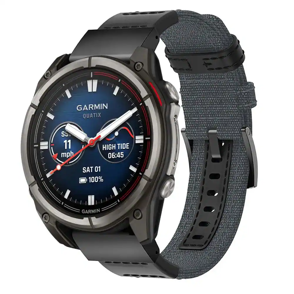 GARMIN QUATIX  
SS 11 mph  
HIGH TIDE 06:45  
SAT 01  
100%  
GARMIN